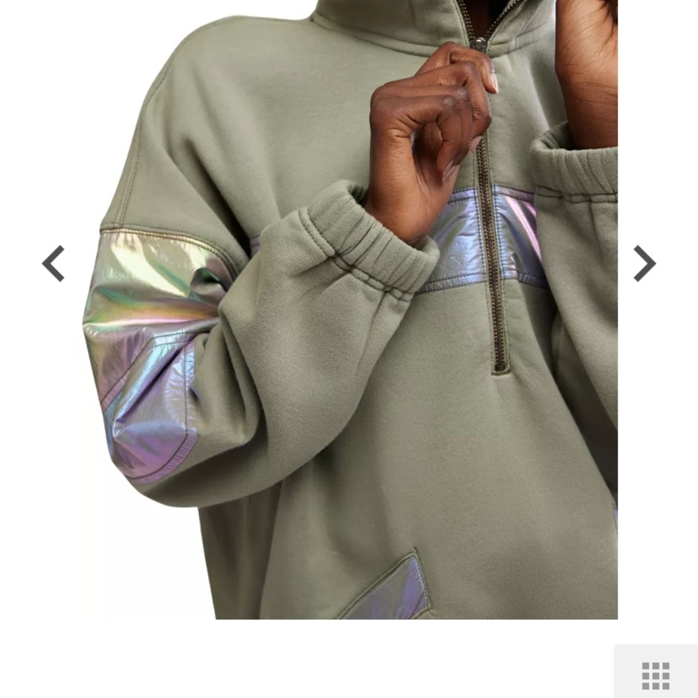 FP Movement by Free People Away We Go Iridescent Half Zip